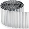 JonesHouseDeco Rotolo di bordura per prato da giardino in metallo zincato da 6 m, bordura per piante, ampia ondulazione, H20,32 cm, perimetrale per aiuole, prati e sentieri fai da te K653E02