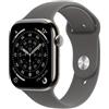 AW S11 GPS+CELLULAR 46MM NATURAL TITANIUM CASE WITH STONE GREY SPORT BAND - M/L