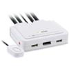 InLine Switch KVM , 2 porte, da USB-C a DisplayPort 1.2, 4K, audio, cavo integr.