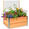 Relaxdays Aiuola modulare in Legno con graticcio per rampicanti, fioriera 118x120x80 cm, da Giardino