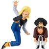 Banpresto Dragon Ball Z Match Makers Statua in PVC Android 18 11 cm contro Mr. Satan 8 cm