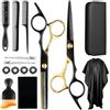 YNOYMO Set di forbici per capelli da parrucchiere, forbici da parrucchiere, forbici professionali da taglio di alta qualità, per donne, uomini, bambini, famiglia, 15 pezzi
