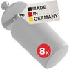 BAUHELD® Fermaporta per tapparelle chiuse 27 mm [8 pezzi] - Made in Germany - Fermaporta per tapparelle con viti - Adatto per tapparelle - Grigio chiaro