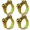 Ezitruz 5 Pezzi Morsetto per Tubo 20-22mm Fascette Stringitubo 18mm, Acciaio al carbonio Morsetto per Fascetta di Scarico Turbo Regolabile per Condotte Automotive Applicazioni Industriali(Gold)
