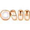 DALARAN Perline in argento Sterling 925 per braccialetti Pandora, distanziatori in gomma, Oro rosa Gomma Argento sterling Argento, Nessuna pietra preziosa