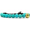 Samsara Bracciale Tibetano Turchese Celeste Regolabile Filo Cotone Cerato Perline Naturali 0,8 mm Chiusura Ottone Accessorio Uomo Donna Stile Shamballa Artigianale Unisex Design Elegante