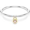 Swarovski Bracciale rigido Idyllia, Taglio misto, Cuore, Rosa, Mix di finiture