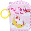 Aolso Baby Photo Album, Album Fotografico Unicorno, Libro Fotografico in Tessuto Morbido, Libro dei Ricordi per Bambini, Album Giocattolo per la Nascita per Neonati, può Contenere 17 Foto