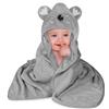 Aolso Accappatoio Neonato, 80x80cm Asciugamani Con Cappuccio Per Bambini, Accappatoio Neonato con Cappuccio Extra Morbido e Super Assorbente per Neonati e Bambini 0-3 Anni-Koala