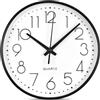 Aolso 20 cm (8 pollici) Orologio da Parete Moderno Silenzioso,Orologio da Muro al Quarzo Circolare Facile Lettura,Movimento al Quarzo per Camera da Letto, Soggiorno, Cucina, Ufficio-Bianco+Nero