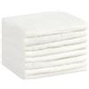 Aolso Mussole Neonato Cotone, 8 Pezzi Asciugamani Bambini, 30x30cm in Classico Stile Tinta Unita Lavette，Bianco