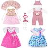 Aolso Vestiti per Bambole per New Born Baby Doll, Abito per Bambolotti 35-45CM, Vestito Stampa con Cappello, Regali per Ragazze, Bambini, Confezione da 4 Serie Coniglio (Bambola non Inclusa)