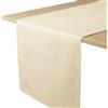 Decomira Corridore da Tavolo Antimacchia Effetto Lino - Facile da Lavare e Stirare - Come Tovaglia da Giardino o per Il Tavolo da Pranzo - Beige Naturale - 30x100 cm