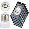ISOLATECH 5pcs adattatore E27 per lampada GU10 convertitore LED per lampade a risparmio energetico (max. 250V/2A) lampadine bagno installazione cucina base ceramica resistente al calore