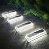 Lacasa Luci Solari da Giardino 4 Pezzi, Segnapasso LED da Esterno a Energia Solare, IP68 Impermeabili, Bianco Freddo Lampade Solari per Scale, Vialetto, Terrazza, Patio, Sentieri