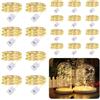 Lhdfyqt 20 mini catena luminosa con batteria, 2 m, 20 LED, alimentata a batteria, catena luminosa interna, 3 modalità fai da te, impermeabile, per feste, matrimoni, decorazioni natalizie (bianco caldo
