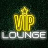 SONGYUNEON VIP Lounge Insegna luminosa al neon per la decorazione della parete VIP LED segno Lettering Bianco e Giallo Lampada dimmerabile USB Alimentato per Bar Hotel Ufficio Man Den Cafe Store Regali