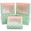 AWCIGG 12 Pezzi Scatole per Dolci con Finestra Trasparente, 15,3 x 12,7 x 5,1 cm/6 x 5 x 2 pollici, Contenitori in Cartone per Alimenti per Biscotti, Torte, Pasticceria, Muffin