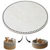 YourHobbyTools - Base Rotonda in Legno Spessore 6 mm per Cesti all'Uncinetto - Fondo per Cesto Fai da Te, Diverse Misure (Fori 8mm, 40 cm)