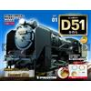 DEAGOSTINI Locomotiva a vapore DEAGOSTINI D 51 vol. Kit completo 1-100 scala 1/24 Giappo...