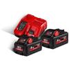 Milwaukee Power Pack Energy Kit Milwaukee M18 HNRG-552 Caricabatteria Rapido 2 Batterie M18 5,5AH 1 Batteria M12 3AH Extra - 4933464713