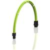 LINKUP - AVA 50cm EPS 4 pin CPU ATX Scheda Madre Cavo di Prolunga per PC con Guaina Intrecciata per Alimentatore PSU con Pettini┃Design Robusto e Rigido┃Confezione Singola┃500mm - Verde