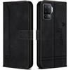 Bravoday Cover per Oppo A16 / A55 5G / A53S 5G / A54 4G / A54S / A56 5G / Realme V11 5G, Flip Custodia in Pelle PU Portafoglio Custodia per Oppo A16 / A55 5G / A53S 5G, con Slot per Schede, Nero