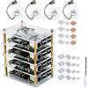 GeeekPi Raspberry Pi 4 custodia con Ventola e Dissipatore, Acrylic Case a 4 Strati Impilabile per Pi 4B/3B+/3B/2B