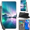 PHINIENLAND Cover per Huawei P Smart Z PU Pelle Custodia Flip Aurora