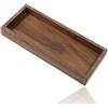 aufodara Vassoio in Legno massello, Supporto per Astuccio per Penne a Matita, Scatola per Organizer per Accessori da Scrivania per Ufficio, Casa, Scuola, 19,1 x 8,2 x 2,2 cm (Noce)