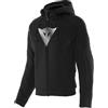 DAINESE - Daemon-X Safety Hoodie Full Zip Wmn, Felpa con Zip e Cappuccio, Fodera Interna in Pile, Donna, Nero, 44
