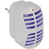 Perel Distruggi insetti LED UV elettrico, griglia 900V, modello a parete plug-and-play, funzionamento silenzioso, copertura 20 m², dispositivo compatto per interni