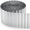 JonesHouseDeco Rotolo di bordura per prato da giardino in metallo zincato da 6 m, bordura per piante da giardino, ampia ondulata, H15,24 cm, perimetrale per aiuole, prati e vialetti fai da te K653C01