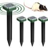Hillylolly Repellente Talpe Ultrasuoni Solare 4 Pezzi Repellente per Topi Ultrasuoni, Scaccia Talpe Ultrasuoni Solare, Scaccia Topi Ultrasuoni per Topi anti Respingere (Quadrate)