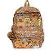 AKINSTER Capybara, zaino per la scuola dei cartoni animati, con cinghie regolabili, zaino per la scuola, per adolescenti, per bambini Kawaii, grande capybara, regalo per ragazze e ragazzi