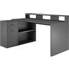 trendteam smart living - Scrivania - Antracite - Tavolo da gioco composto da tavolo e comò - 160 x 92 x 115 cm (L x A x P) - Montaggio variabile - Resistente ai graffi e facile da pulire