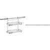 Tescoma Mensola, Metallo, Acciaio, 26 x 10 & 900092 Monti Barra 60 cm con Kit di Montaggio