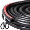XSHAO Guarnizione in gomma autoadesiva, 5 m, 15 mm x 15 mm, a forma di D, per porte auto, porte, finestre, 5 m