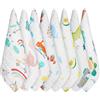 Aolso Mussola - Set di 8 panni assorbenti in cotone biologico 25x25 cm