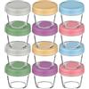 Aolso Contenitori Alimentari, 12 Pezzi Vasetti Ermetici Conservazione, Multicolore, Vetro Contenitore 100ml, Contenitori Pappa Neonati Per Lavastoviglie Freezer E Microonde