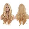 BUOSHUO Parrucca Bionda Lunga,70 cm Parrucca Donna Bionda,Parrucche Come Capelli Veri,Per la Vita Quotidiana,i Cosplay e le feste Parrucche Ricce