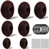 Viexpand Realizzare Chignon Set,7 pezzi Chignon a Ciambella(4 Dimensioni),10 Elastici per Capelli,20 Clip a Forma di U,Magic Hair Bun Maker,per Bambine e Donne(Brown)