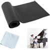 KARELLS Copritastiera Pianoforte,Copertura Antipolvere per Tastiera di Pianoforte,Pianoforte Tastiera della Copertura Anti- Polvere,Copertura per Tastiera per Pianoforte,Panno per la pulizia,Nero