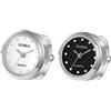 JewelryWe Orologio da dito da uomo e donna con elastico rotondo al quarzo, Anello Orologio Stile Semplice, Colore da Scelta,Regalo per Natale