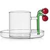 Ichendorf Milano Tazzina Caffè Pomodori, Collezione Vegetables, 20 cl, Vetro Borosilicato, Fatto a Mano