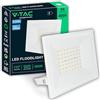 V-TAC Faro LED da Esterno 50W Bianco - [ E-Series - Alte Perfomance, Bassi Consumi ] - 4000 Lumen - Super Slim Design - IP65 - Proiettore Casa, Garage, Magazzino - Impermeabile - Luce Fredda 6500K