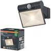 OSRAM ENDURA STYLE USB Up-Down Single Rechargeable Wall Light, 1.6W, 120lm, 3000K, Sensore PIR, IP44, regolabile, Grigio Scuro