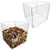 Relaxdays Compostiera metallo, set da 2, giardino, 76x76x76 cm, rete acciaio verniciata, verde