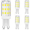 Mizlay Lampadine LED G9 Nessuno sfarfallio 3W Equivalente a 20W 28W 33W Lampadine Alogene, Bianco Freddo 6000K, Non Dimmerabile, Lampadine A Risparmio Energetico G9, CRI>85, AC 220-240V, Confezione da 5