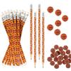 Phlognfy Regali Feste a Tema Basket, 48Pcs Matite e Gomme Bambini Basket, Regali Compleanno Bambini Sportivi, Set Materiale Scolastico Sportivo, per Ragazze Ragazzi Studenti Ricompensa